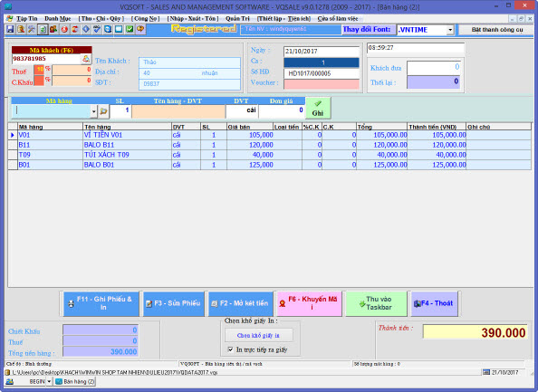 Phần mềm bán hàng VQFREE